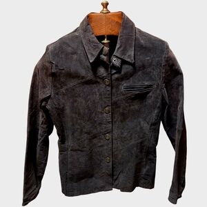 Vintage Y2K Marcelle Renee Hypo Active Chocolate Brown Suede Jacket Size Medium